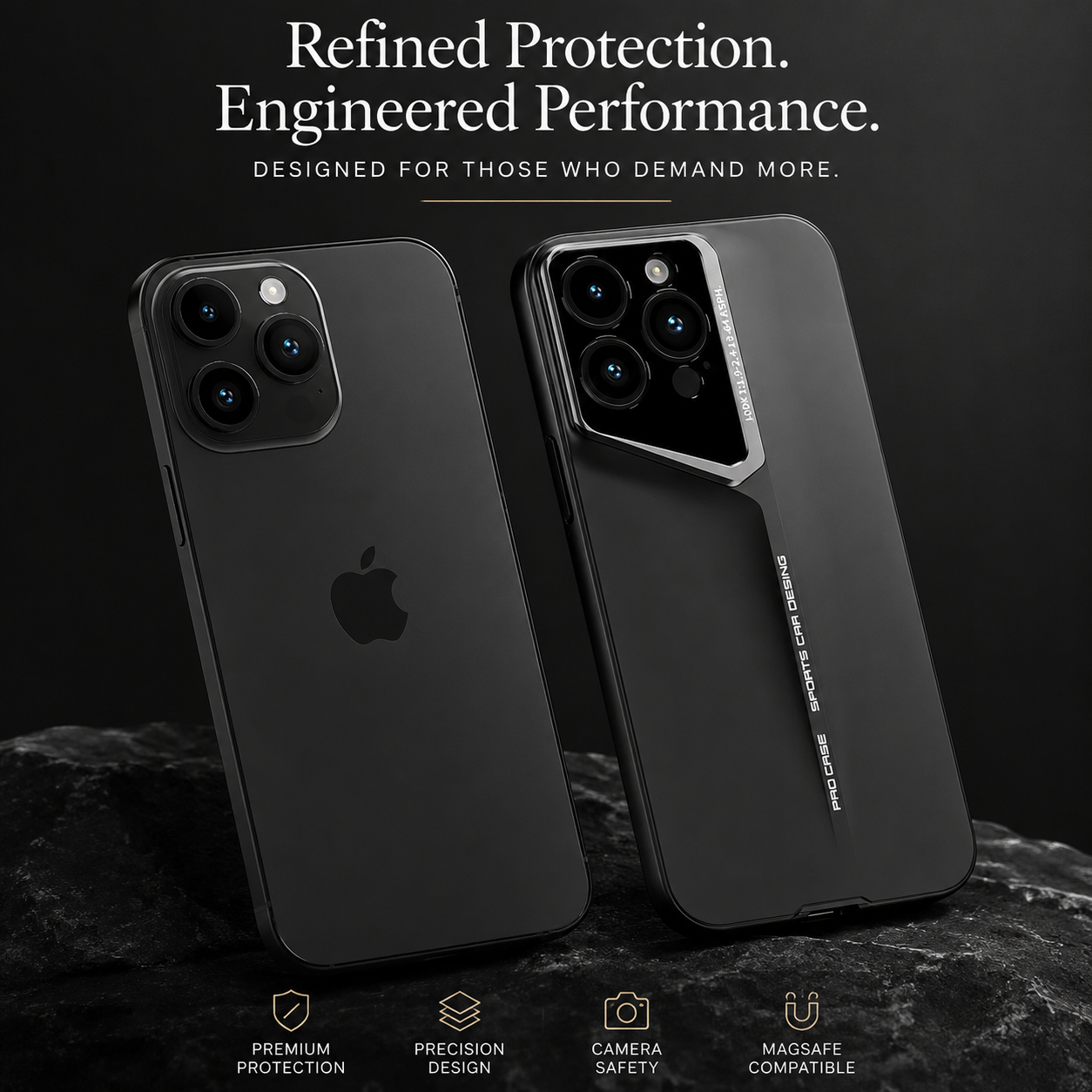 Premium iPhone Case Ultra Slim Matte Hard PC Protective Cover Shockproof Frosted Camera Lens Protection Anti Fingerprint Anti Scratch Non Slip Full Coverage