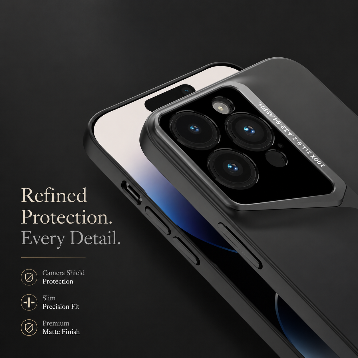 Premium iPhone Case Ultra Slim Matte Hard PC Protective Cover Shockproof Frosted Camera Lens Protection Anti Fingerprint Anti Scratch Non Slip Full Coverage