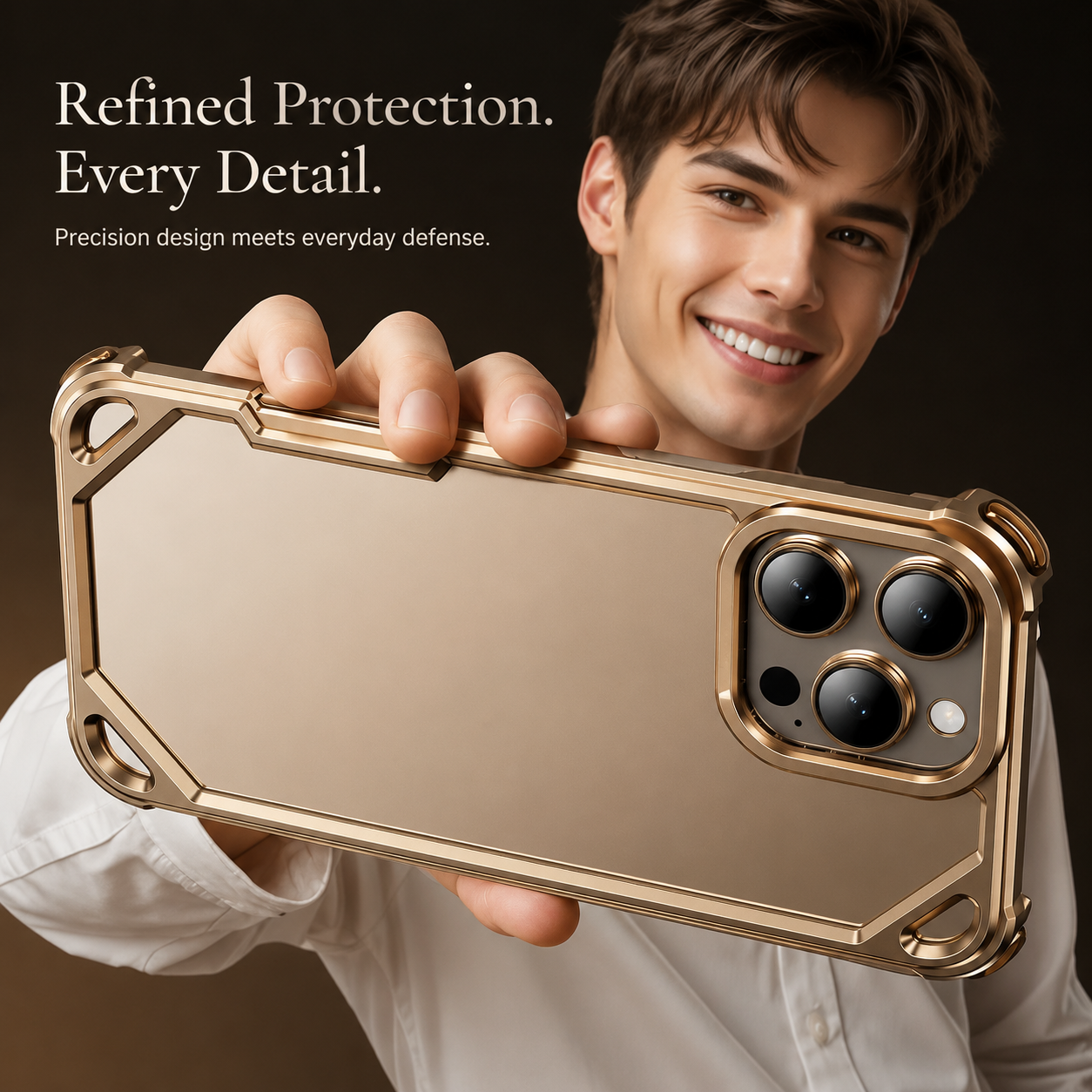 Premium iPhone Case Ultra Thin Aluminum Alloy Protective Cover Wireless Charging Compatible Shockproof Anti Scratch Slim Metal Full Coverage