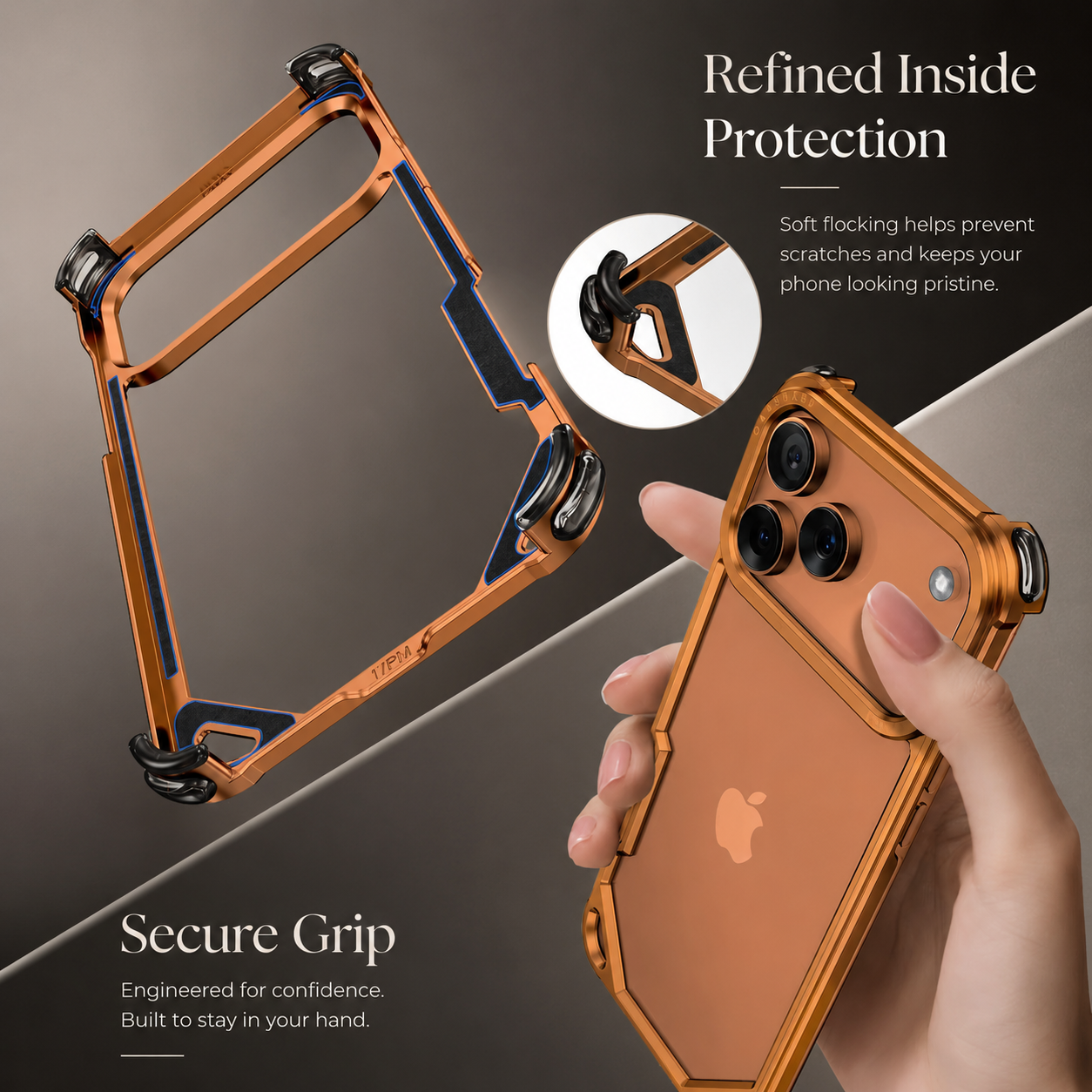 Premium iPhone Case Ultra Thin Aluminum Alloy Protective Cover Wireless Charging Compatible Shockproof Anti Scratch Slim Metal Full Coverage