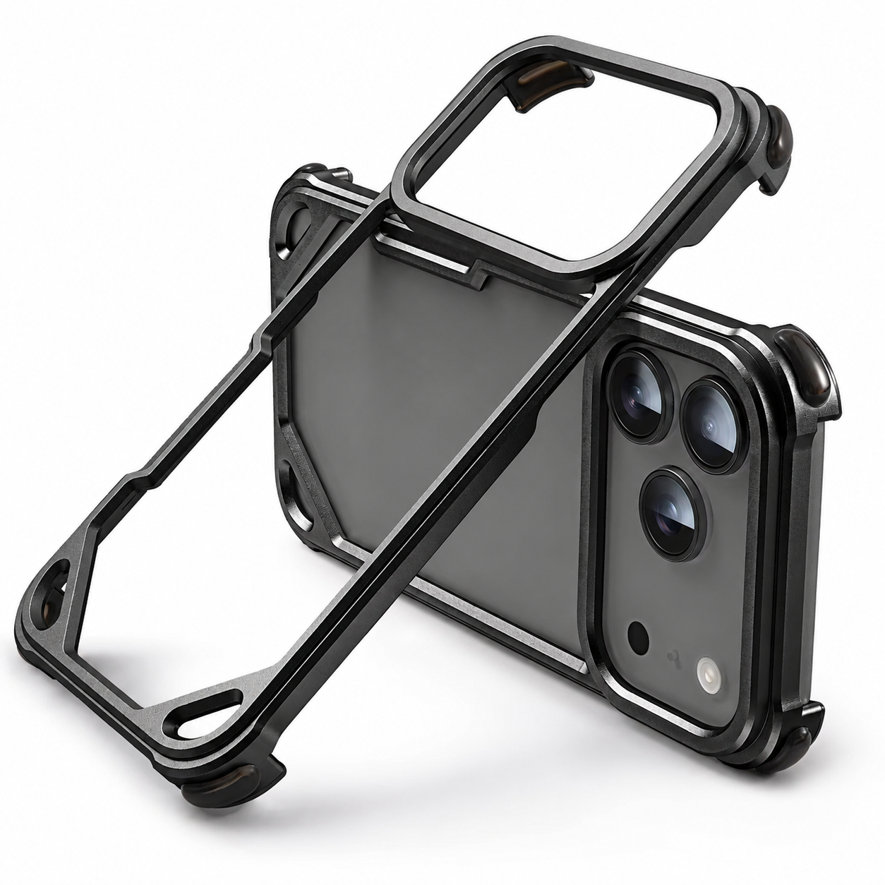 Premium iPhone Case Ultra Thin Aluminum Alloy Protective Cover Wireless Charging Compatible Shockproof Anti Scratch Slim Metal Full Coverage