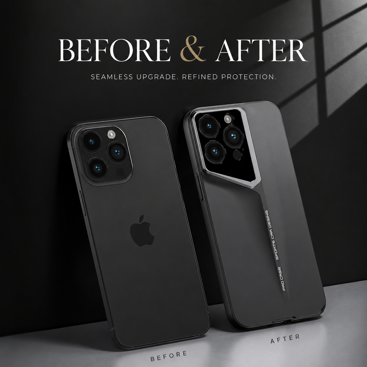 Premium iPhone Case Ultra Thin Blade Shockproof Protective Cover Titanium Style Slim Hard Shell Camera Lens Protection Anti Scratch Full Coverage