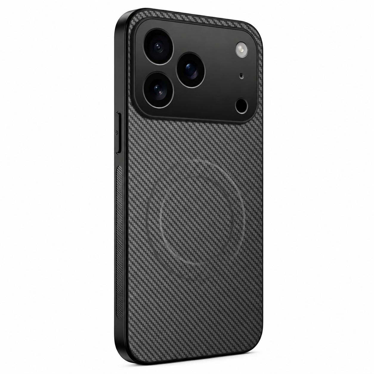 Premium iPhone Case Ultra Thin Carbon Fiber Magnetic Protective Cover Shockproof Wireless Charging Compatible Scratch Resistant Slim Full Coverage