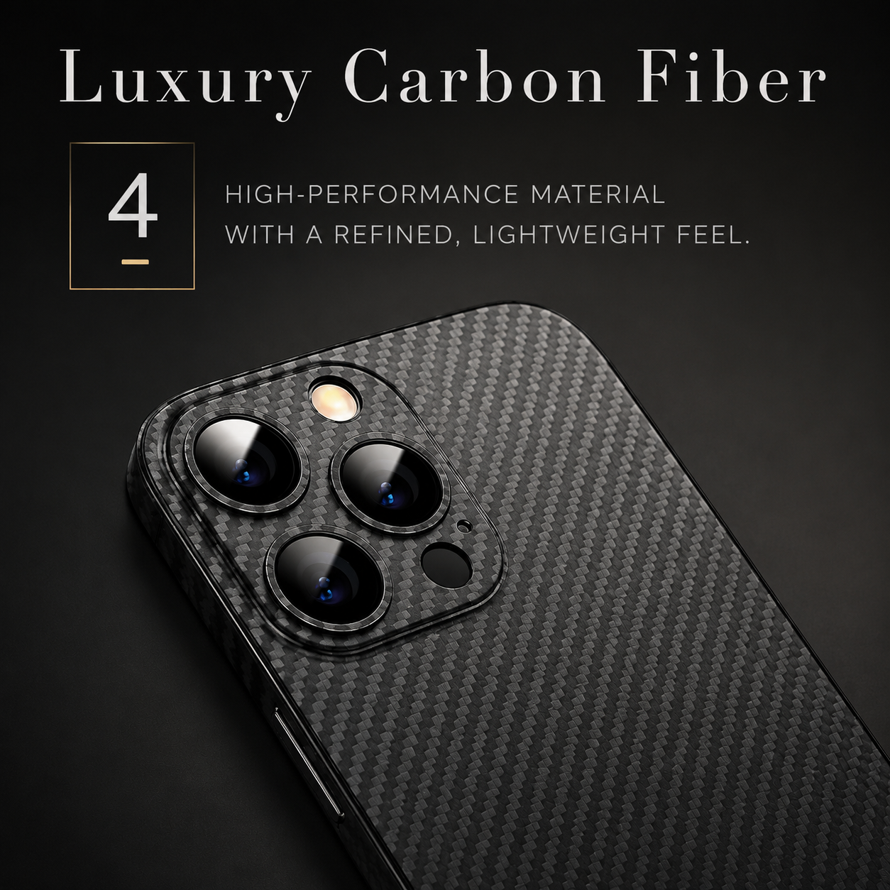 Premium iPhone Case Ultra Thin Carbon Fiber Matte Protective Cover PP Back Panel Lightweight Slim Scratch Resistant Minimalist Design