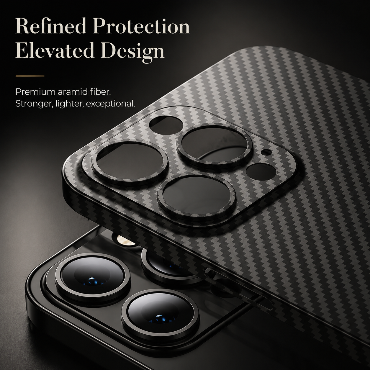 Premium iPhone Case Ultra Thin Carbon Fiber Matte Protective Cover PP Back Panel Lightweight Slim Scratch Resistant Minimalist Design