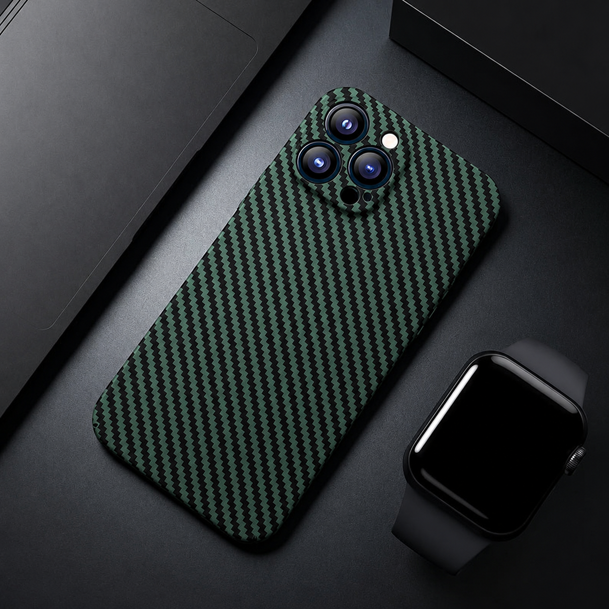 Premium iPhone Case Ultra Thin Carbon Fiber Matte Protective Cover PP Back Panel Lightweight Slim Scratch Resistant Minimalist Design