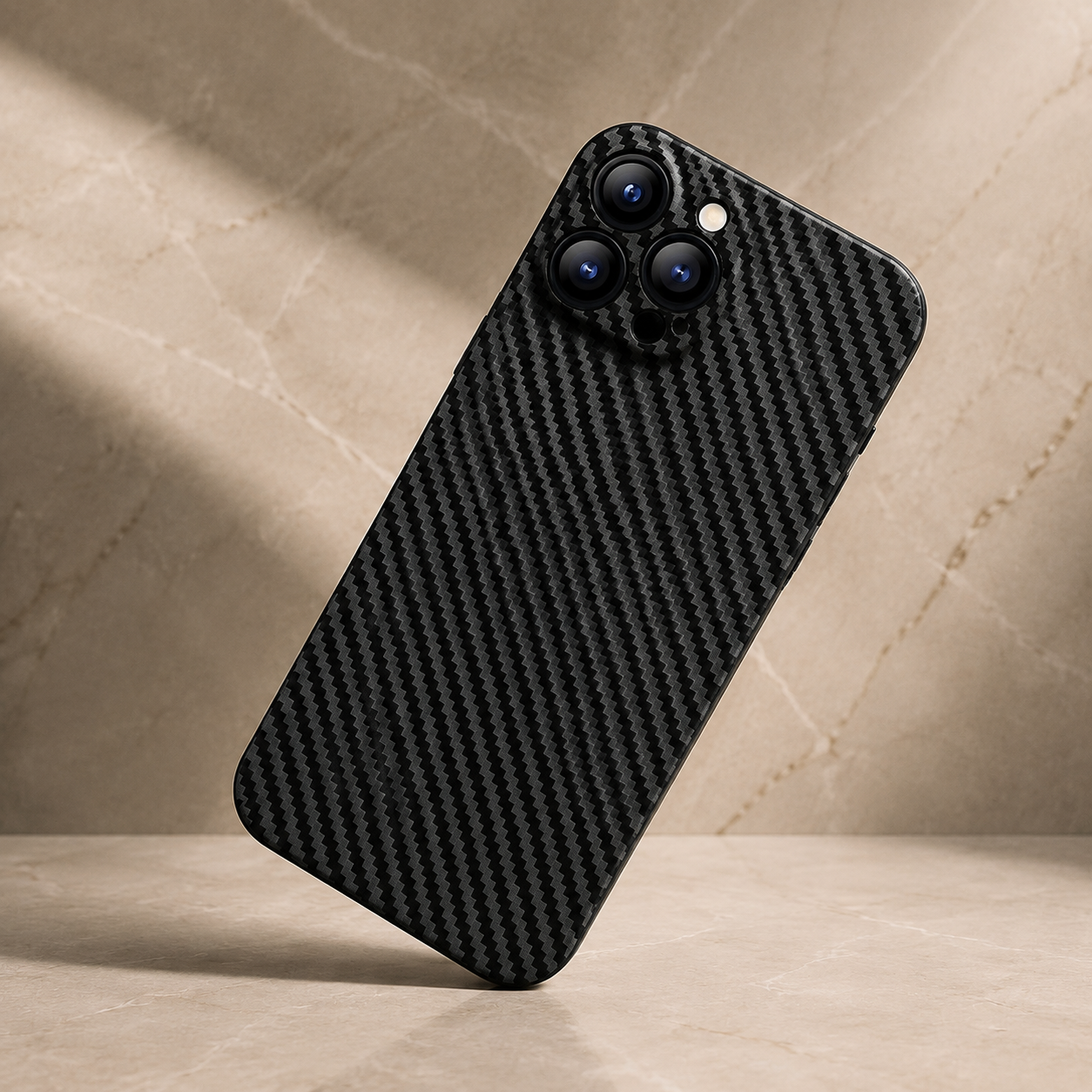 Premium iPhone Case Ultra Thin Carbon Fiber Matte Protective Cover PP Back Panel Lightweight Slim Scratch Resistant Minimalist Design