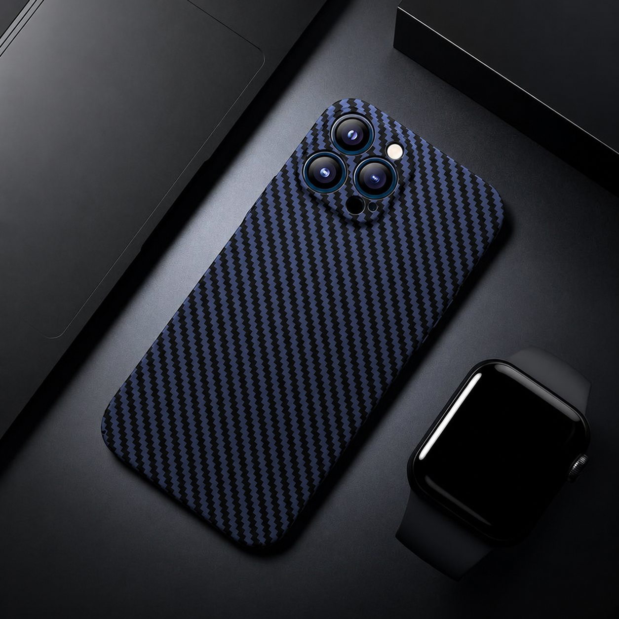 Premium iPhone Case Ultra Thin Carbon Fiber Matte Protective Cover PP Back Panel Lightweight Slim Scratch Resistant Minimalist Design