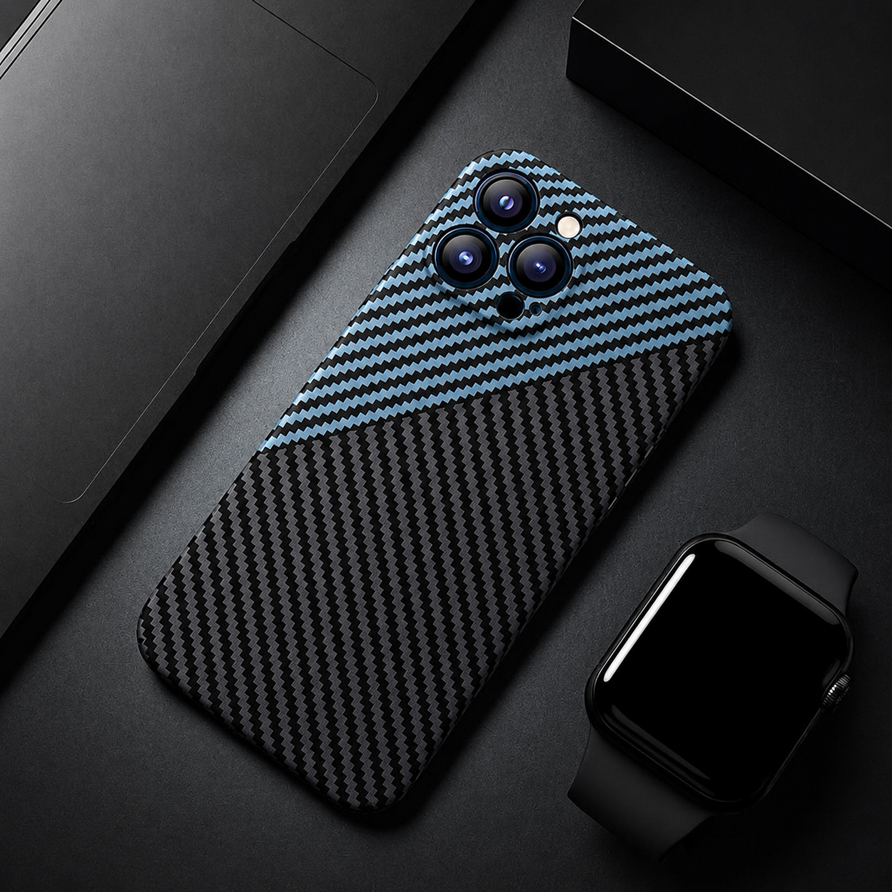Premium iPhone Case Ultra Thin Carbon Fiber Matte Protective Cover PP Back Panel Lightweight Slim Scratch Resistant Minimalist Design