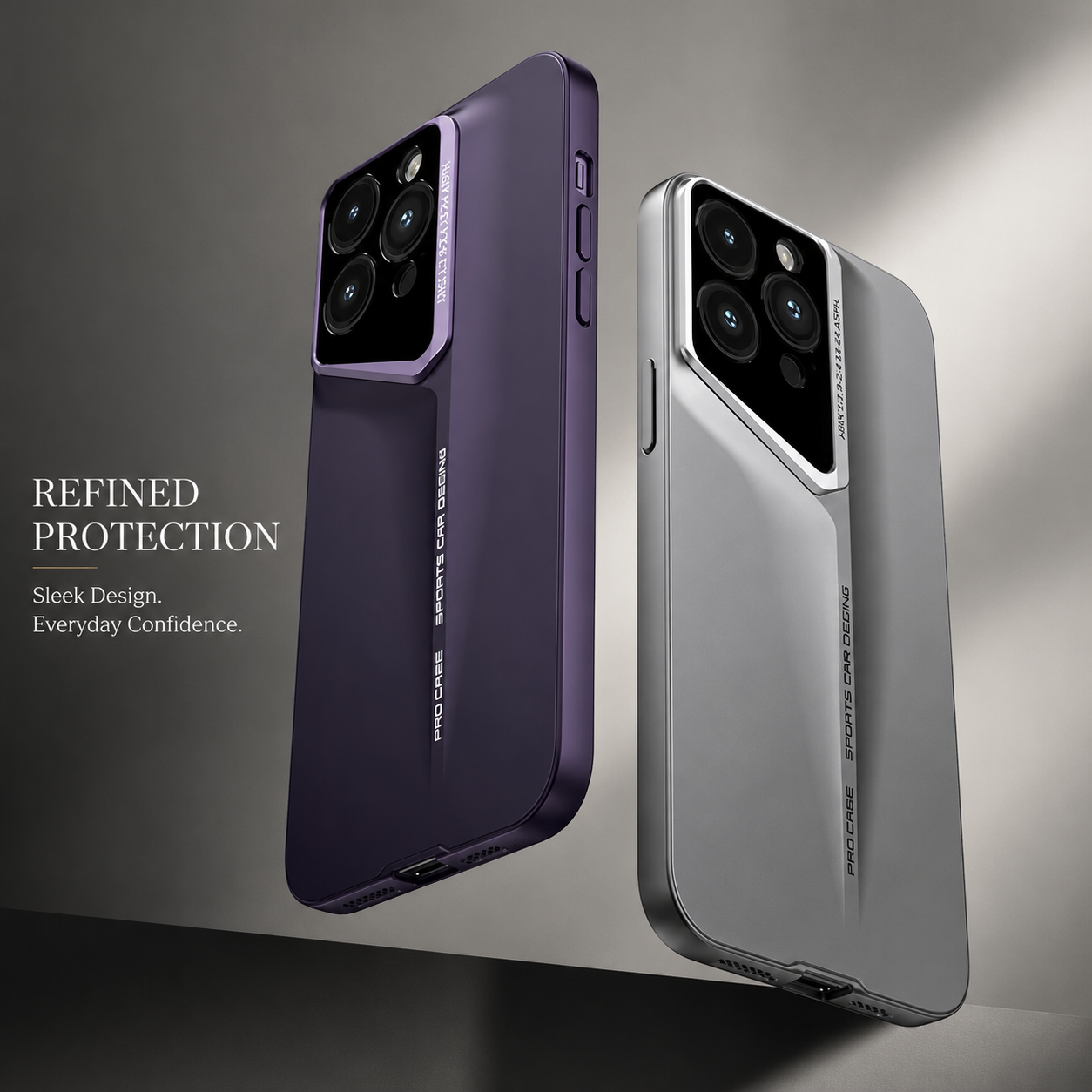Premium iPhone Case Ultra Thin Titanium Style Protective Cover Shockproof Camera Protection Wireless Charging Matte Non Slip Full Coverage