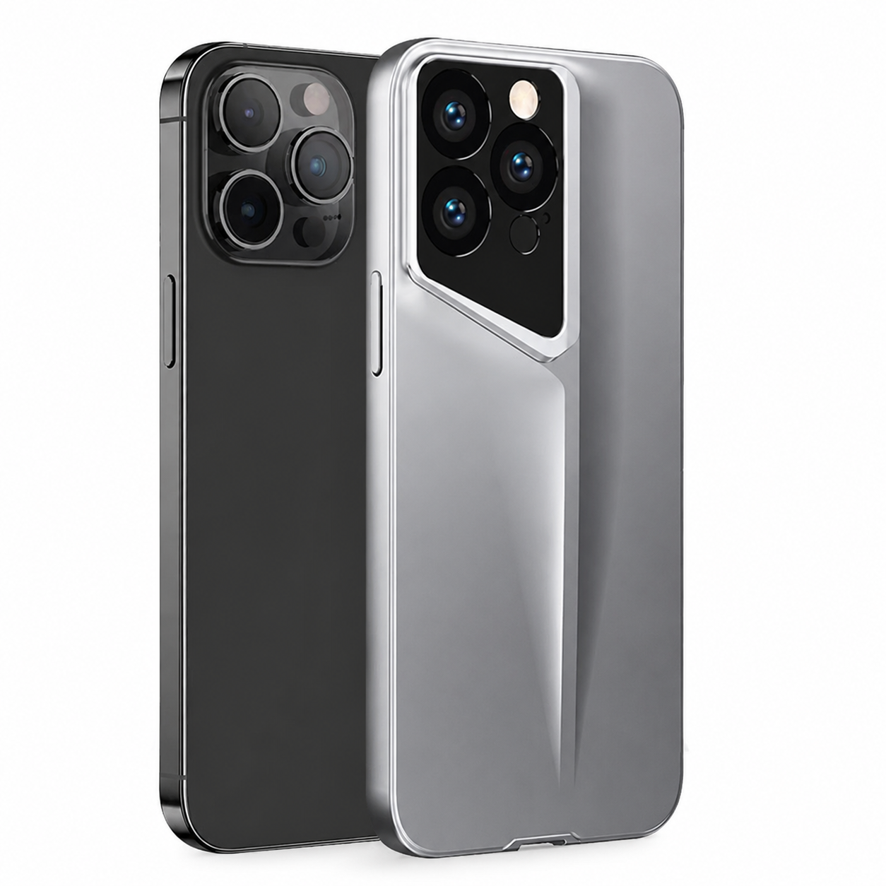 Premium iPhone Case Ultra Thin Titanium Style Protective Cover Shockproof Camera Protection Wireless Charging Matte Non Slip Full Coverage