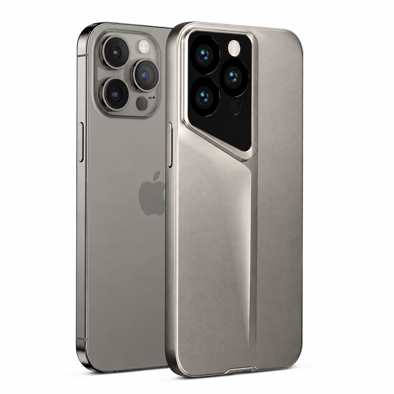 Premium iPhone Case Ultra Thin Titanium Style Protective Cover Shockproof Camera Protection Wireless Charging Matte Non Slip Full Coverage