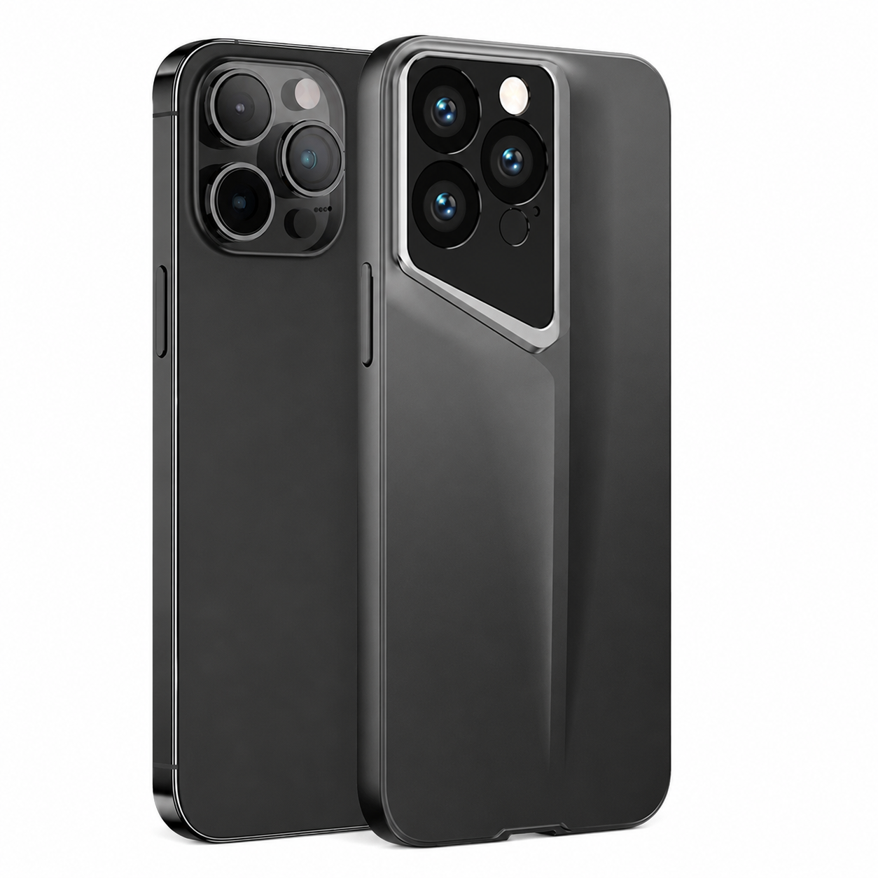 Premium iPhone Case Ultra Thin Titanium Style Protective Cover Shockproof Camera Protection Wireless Charging Matte Non Slip Full Coverage