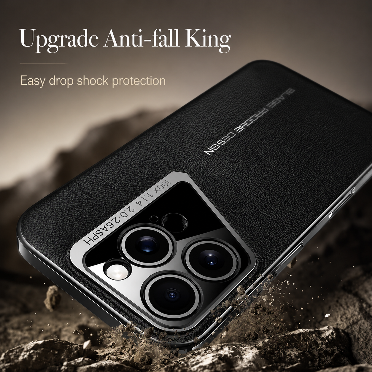 Premium iPhone Case Vegan Leather Hard Back Protective Cover Camera Lens Protection Anti-Fingerprint Anti-Scratch Slim Lightweight Wireless Charging Compatible Full Coverage