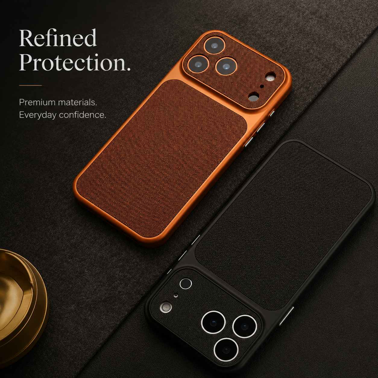 Premium iPhone Case Vintage Woven Leather Texture Magnetic Shockproof PC Plating Armor Hard Back Cover Anti Scratch Camera Protection Slim Full Coverage