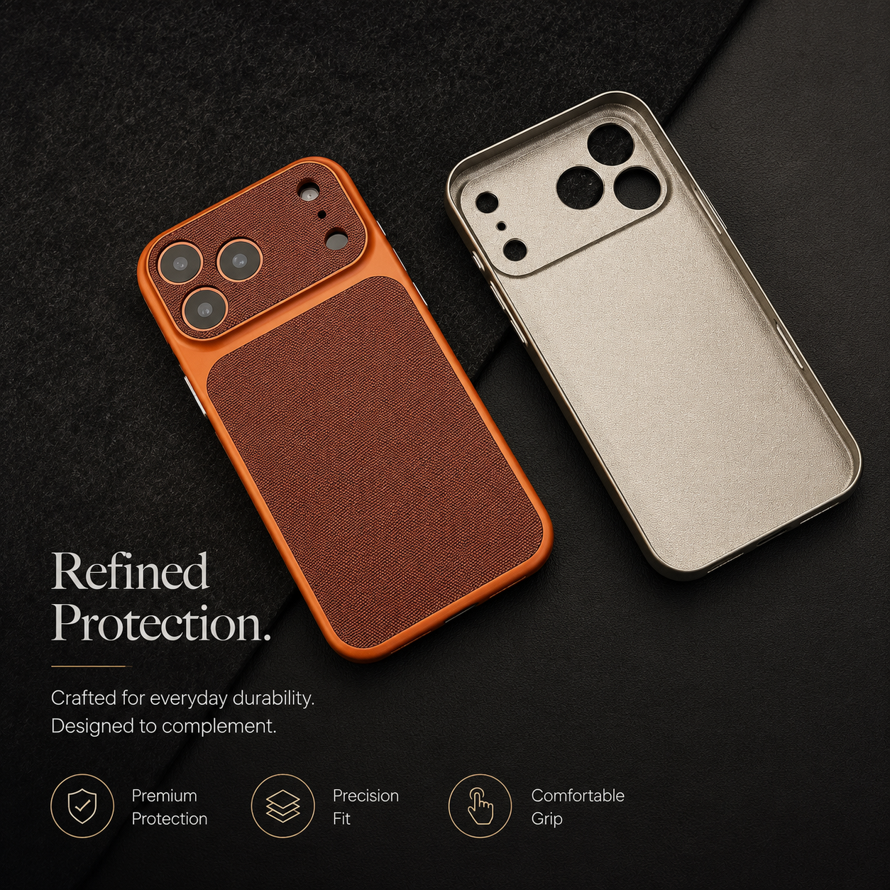 Premium iPhone Case Vintage Woven Leather Texture Magnetic Shockproof PC Plating Armor Hard Back Cover Anti Scratch Camera Protection Slim Full Coverage