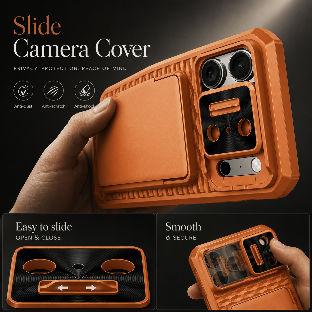 Premium iPhone Case Wallet Card Holder Sliding Camera Cover Shockproof Dual Layer Heavy Duty Protective Cover Stand Full Coverage Anti Scratch Design
