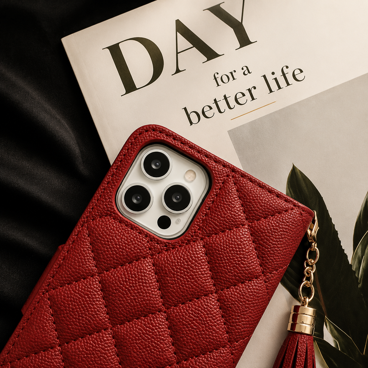 Premium iPhone Case Wallet Flip Leather Cover PU Leather Card Holder Magnetic Closure Shockproof Protective Case Stand Function Full Coverage Design