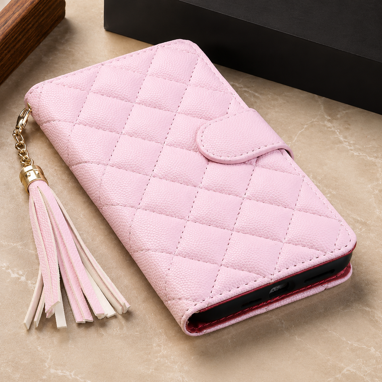 Premium iPhone Case Wallet Flip Leather Cover PU Leather Card Holder Magnetic Closure Shockproof Protective Case Stand Function Full Coverage Design