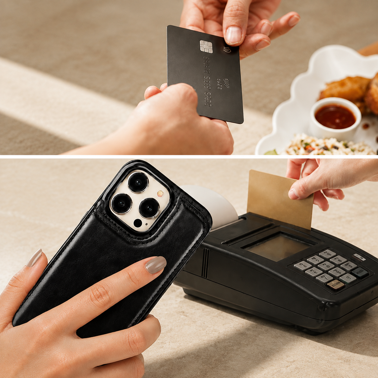 Premium iPhone Case Wallet Flip PU Leather Cover Card Holder Magnetic Closure Shockproof Protective Case Secure Pocket Full Coverage Design
