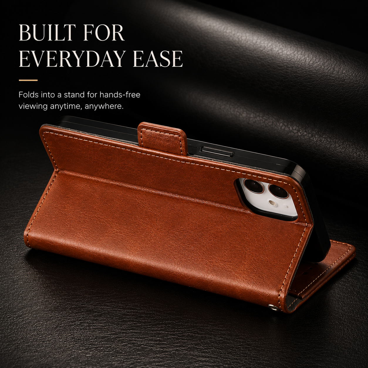 Premium iPhone Case Wallet MagSafe Compatible Leather Flip Cover Card Holder SIM Card Storage Shockproof Protective Full Body Stand Design