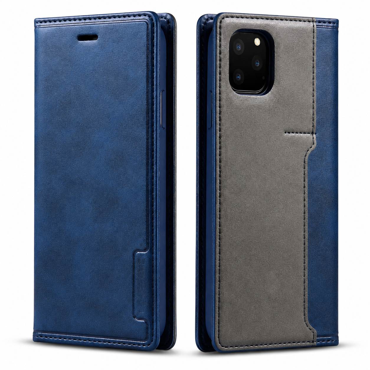 Premium iPhone Case Wallet MagSafe Compatible Leather Flip Cover Card Holder SIM Card Storage Shockproof Protective Full Body Stand Design