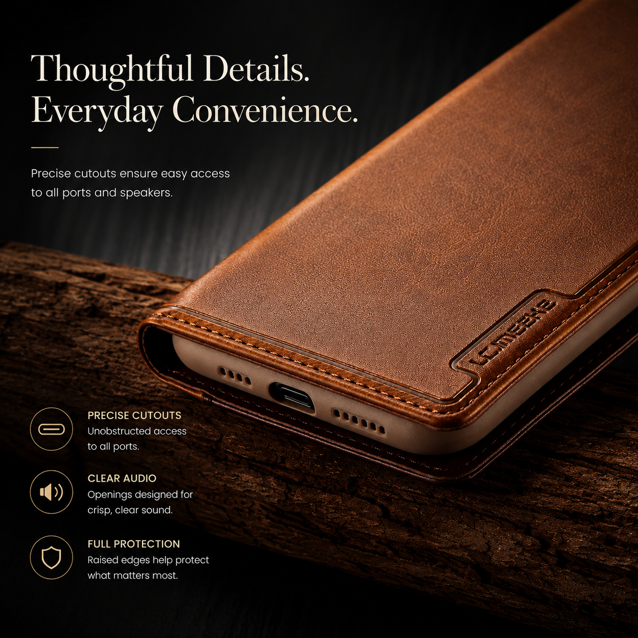 Premium iPhone Case Wallet MagSafe Compatible Leather Flip Cover Card Holder SIM Card Storage Shockproof Protective Full Body Stand Design