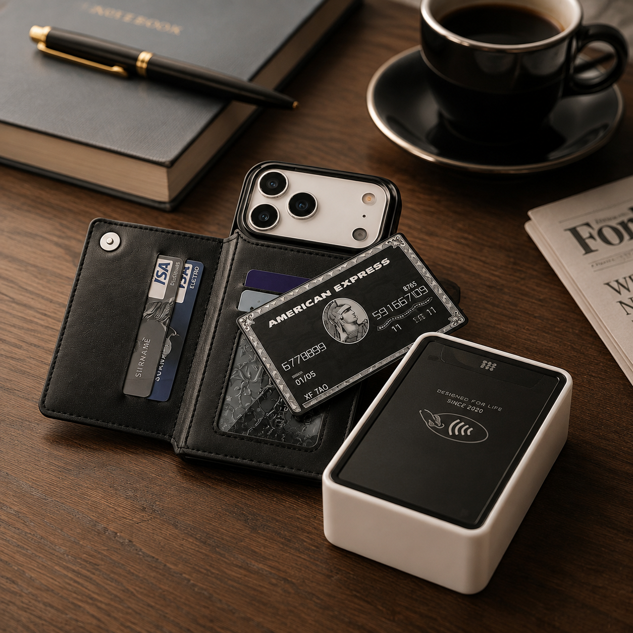 Premium iPhone Case Wallet Magnetic Flip Cover Card Holder Faux Leather Kickstand Shockproof Camera Lens Guard Full Coverage