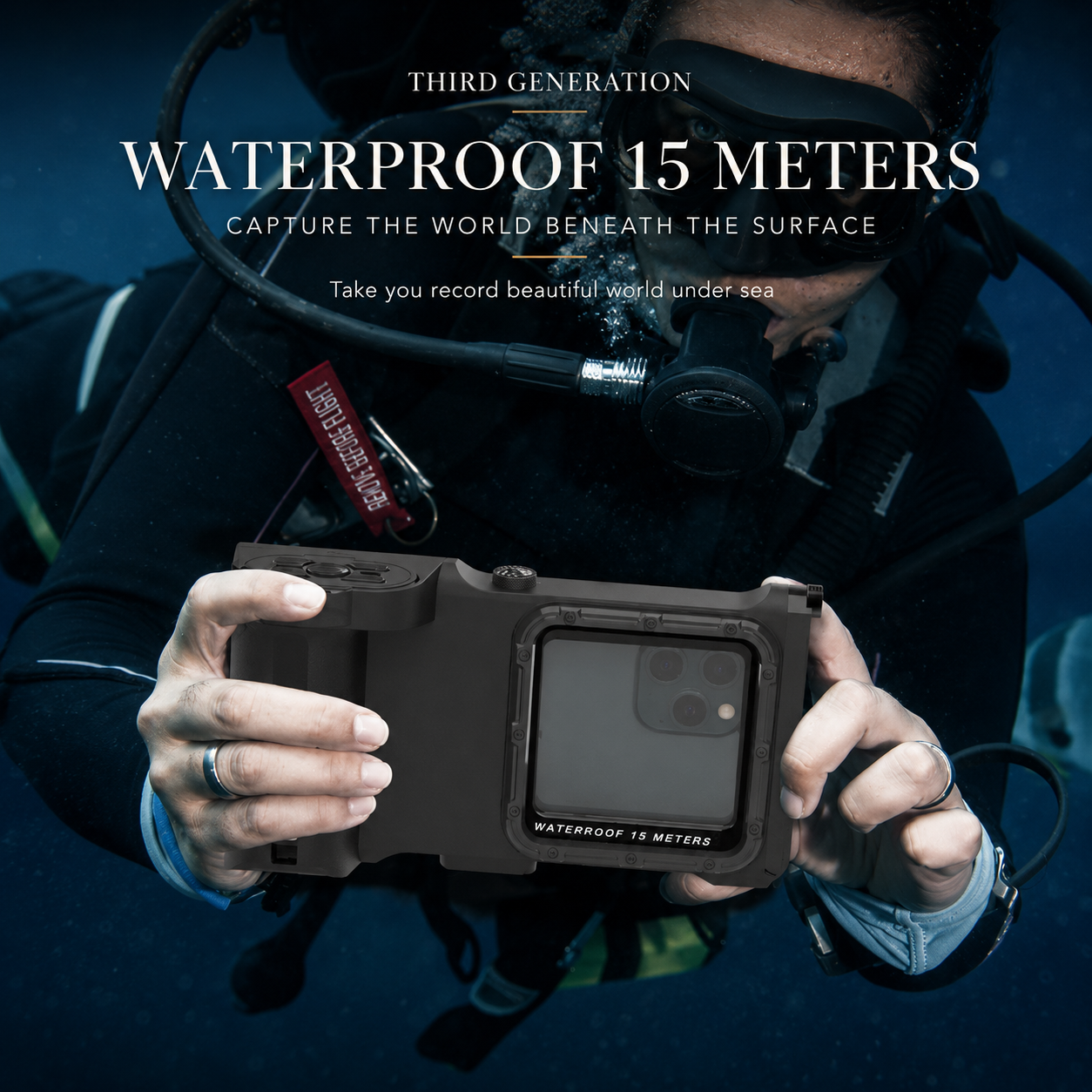 Premium iPhone Case Waterproof Diving Pouch Shockproof Protective Cover IP68 Sealed Design Anti Scratch Underwater Photography Lanyard Full Body Protection