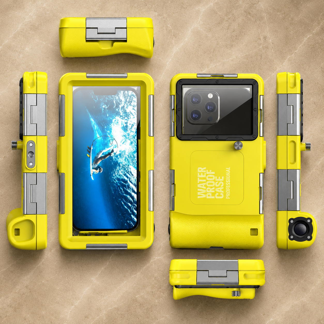 Premium iPhone Case Waterproof Diving Pouch Shockproof Protective Cover IP68 Sealed Design Anti Scratch Underwater Photography Lanyard Full Body Protection