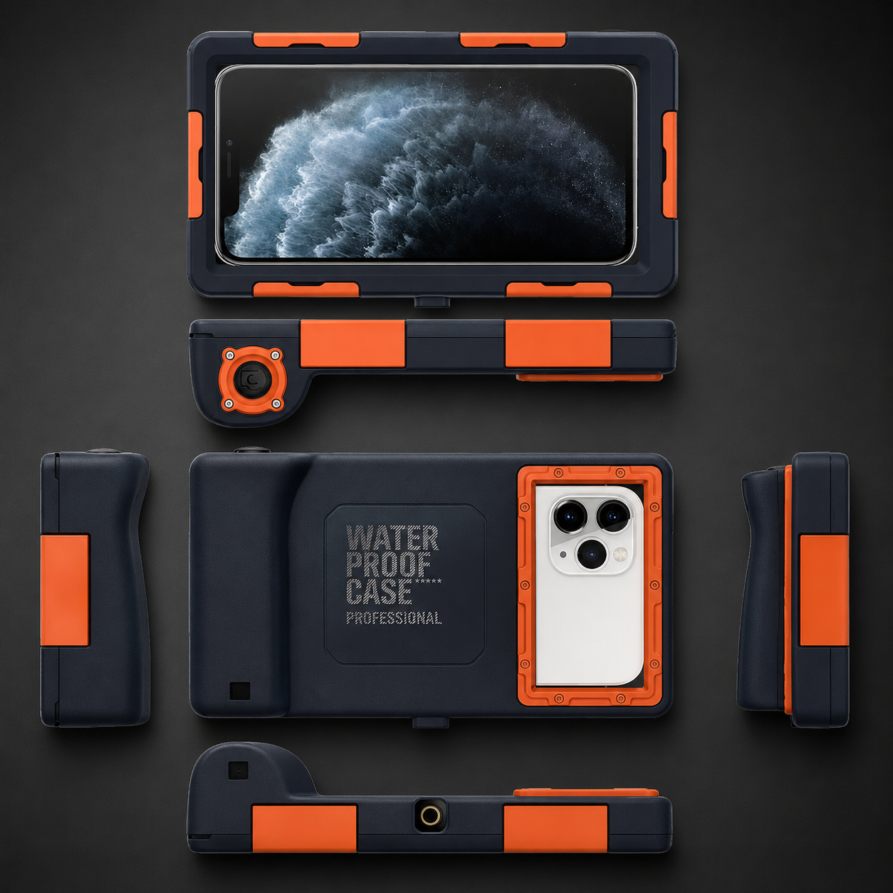 Premium iPhone Case Waterproof Diving Pouch Shockproof Protective Cover IP68 Sealed Design Anti Scratch Underwater Photography Lanyard Full Body Protection