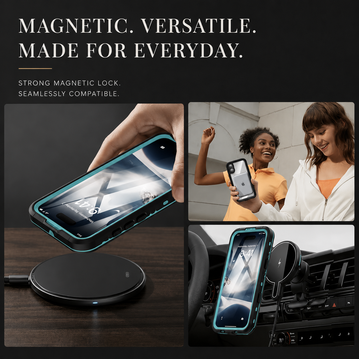Premium iPhone Case Waterproof IP68 MagSafe Compatible Magnetic Cover Shockproof Full Body Protection Screen Guard Dustproof Protective Case