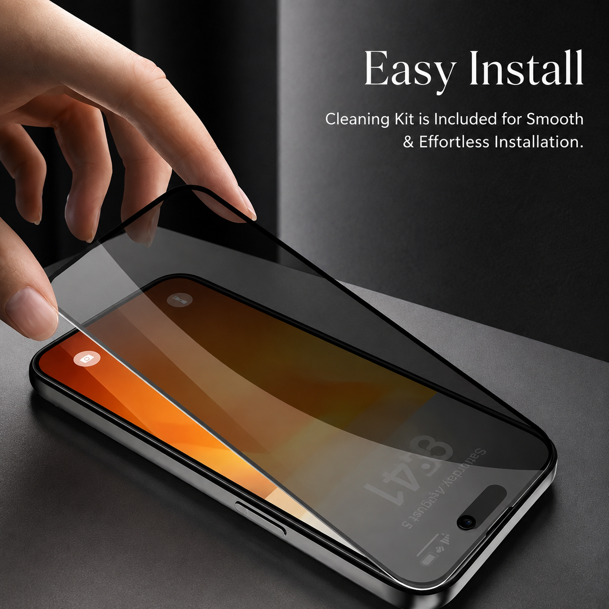 Premium iPhone Privacy Screen Protector Tempered Glass Anti Spy Full Coverage HD Clear Anti Fingerprint Scratch Resistant Ultra Thin Case Friendly