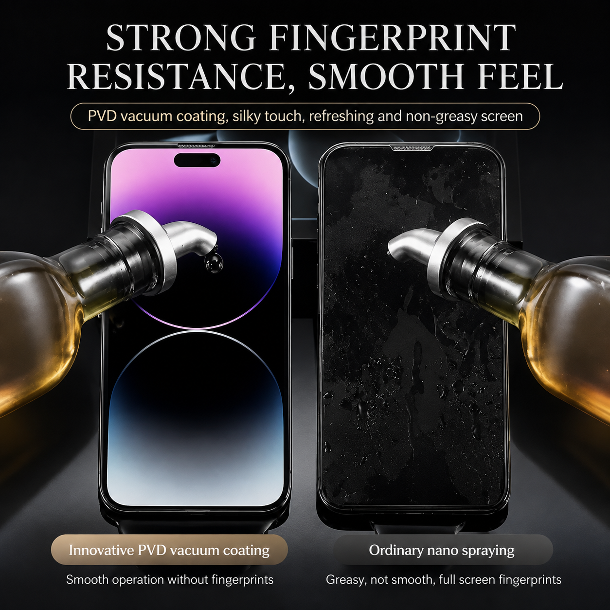 Premium iPhone Privacy Screen Protector Tempered Glass Anti Spy Full Coverage HD Clear Anti Fingerprint Scratch Resistant Ultra Thin Case Friendly