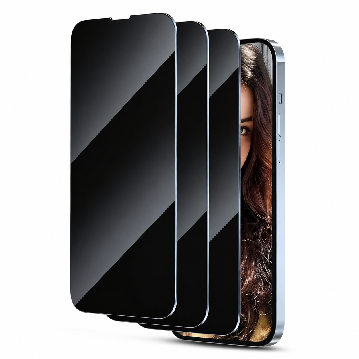 Premium iPhone Privacy Screen Protector Tempered Glass Anti Spy Full Coverage HD Clear Anti Fingerprint Scratch Resistant Ultra Thin Case Friendly