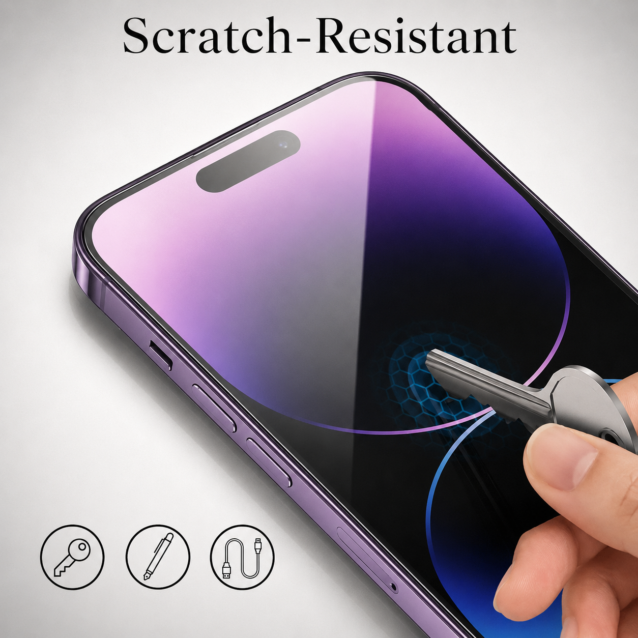 Premium iPhone Screen Protector Tempered Glass HD Clear Anti Fingerprint Scratch Resistant Bubble Free Shatterproof Ultra Thin Case Friendly