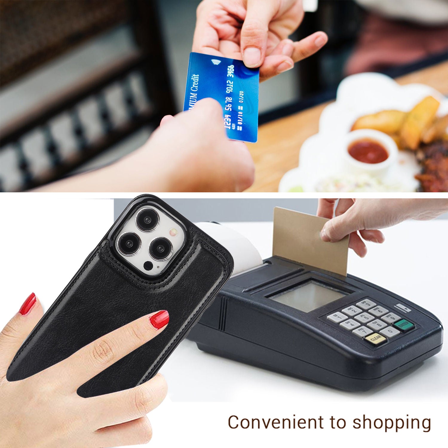 Luxury Wallet Flip iPhone Case – Cover with Card Slots, Secure Magnetic Closure, and Full Protection for Ultimate Convenience