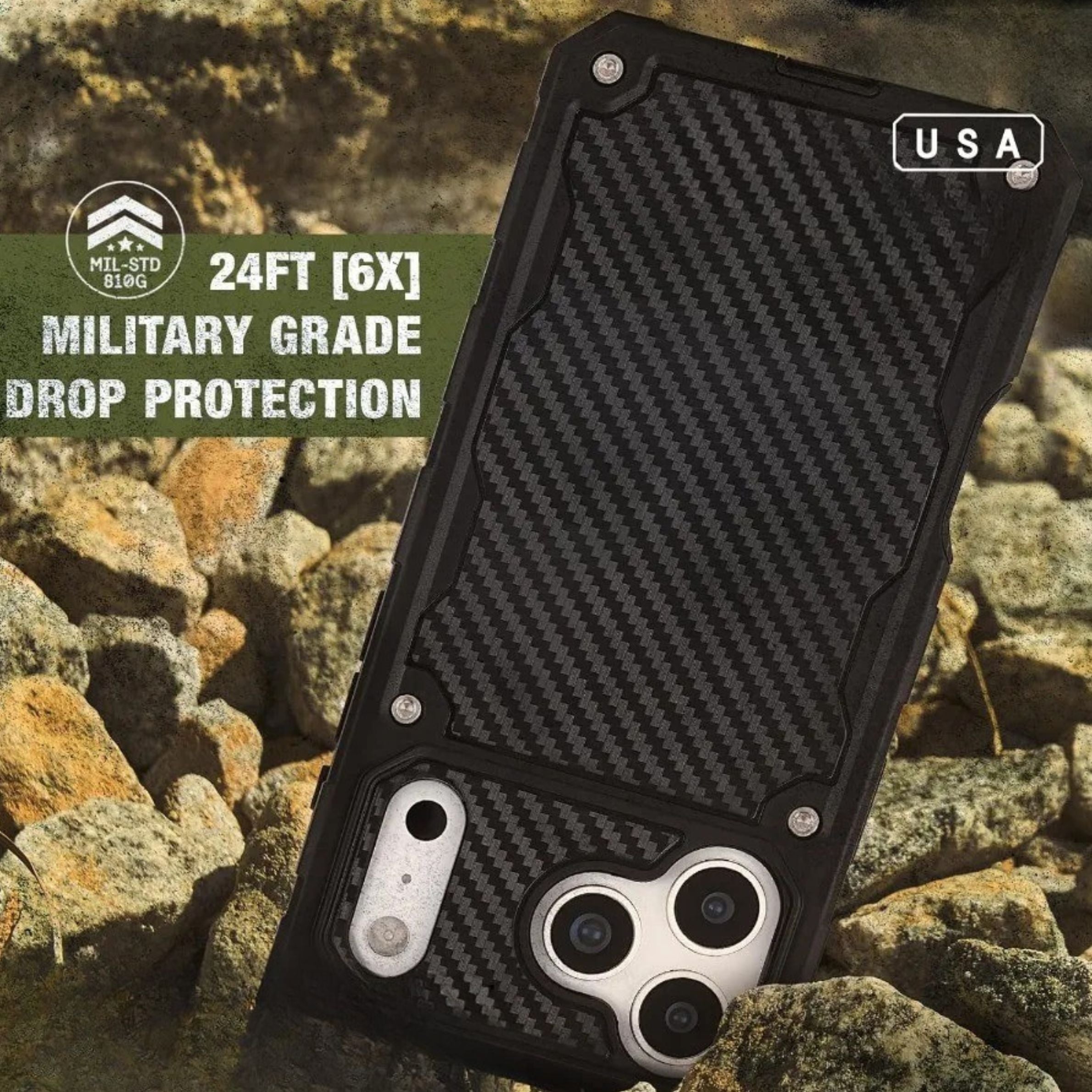 Premium Rugged iPhone Case – MagSafe Compatible Heavy Duty Shockproof Cover with Military-Grade Drop Protection and Anti-Slip Grip