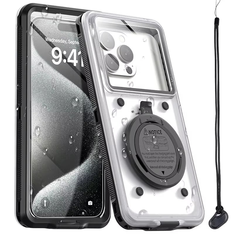 Premium IP68 Waterproof iPhone Case – Full Body Shockproof Protective Cover with Vacuum Seal System, Underwater Protection and Touchscreen Access