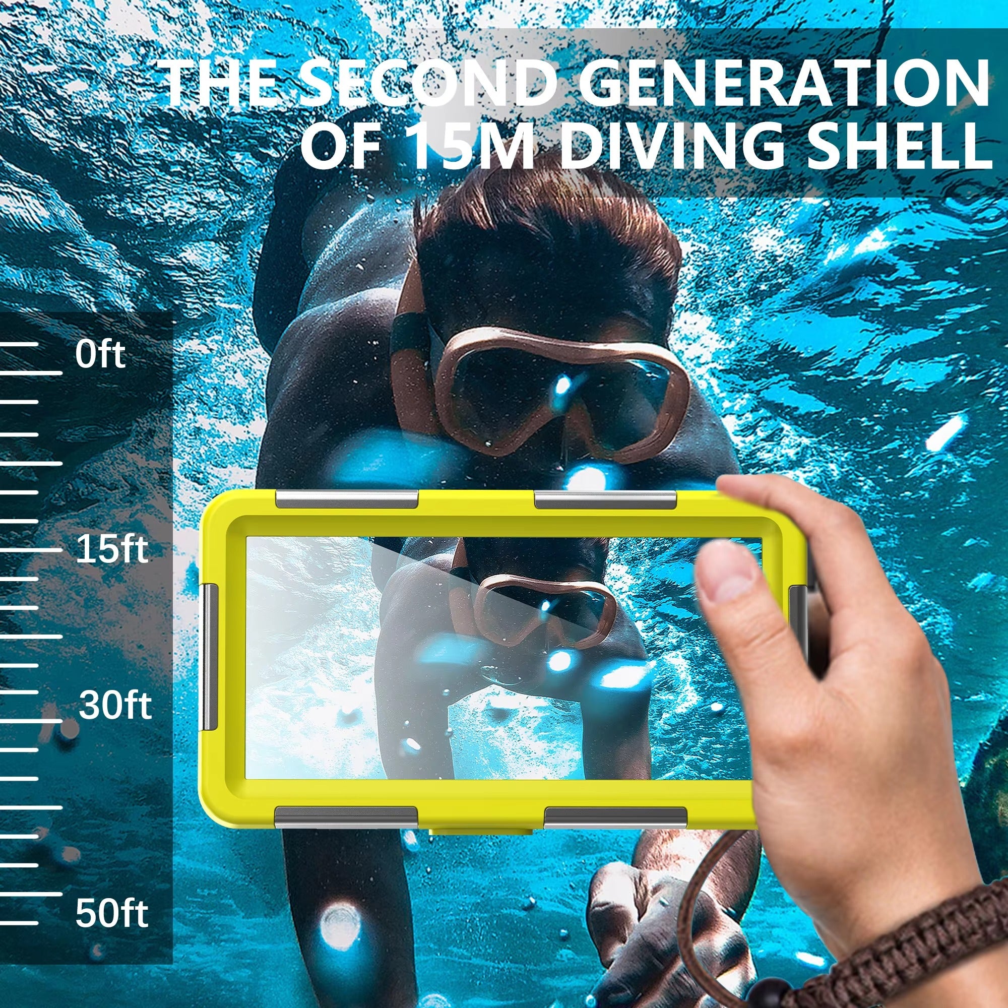 IP68 Waterproof iPhone Case – Full Body Shockproof Cover with 15m Underwater Protection, Anti-Scratch Seal and Secure Lanyard for Diving