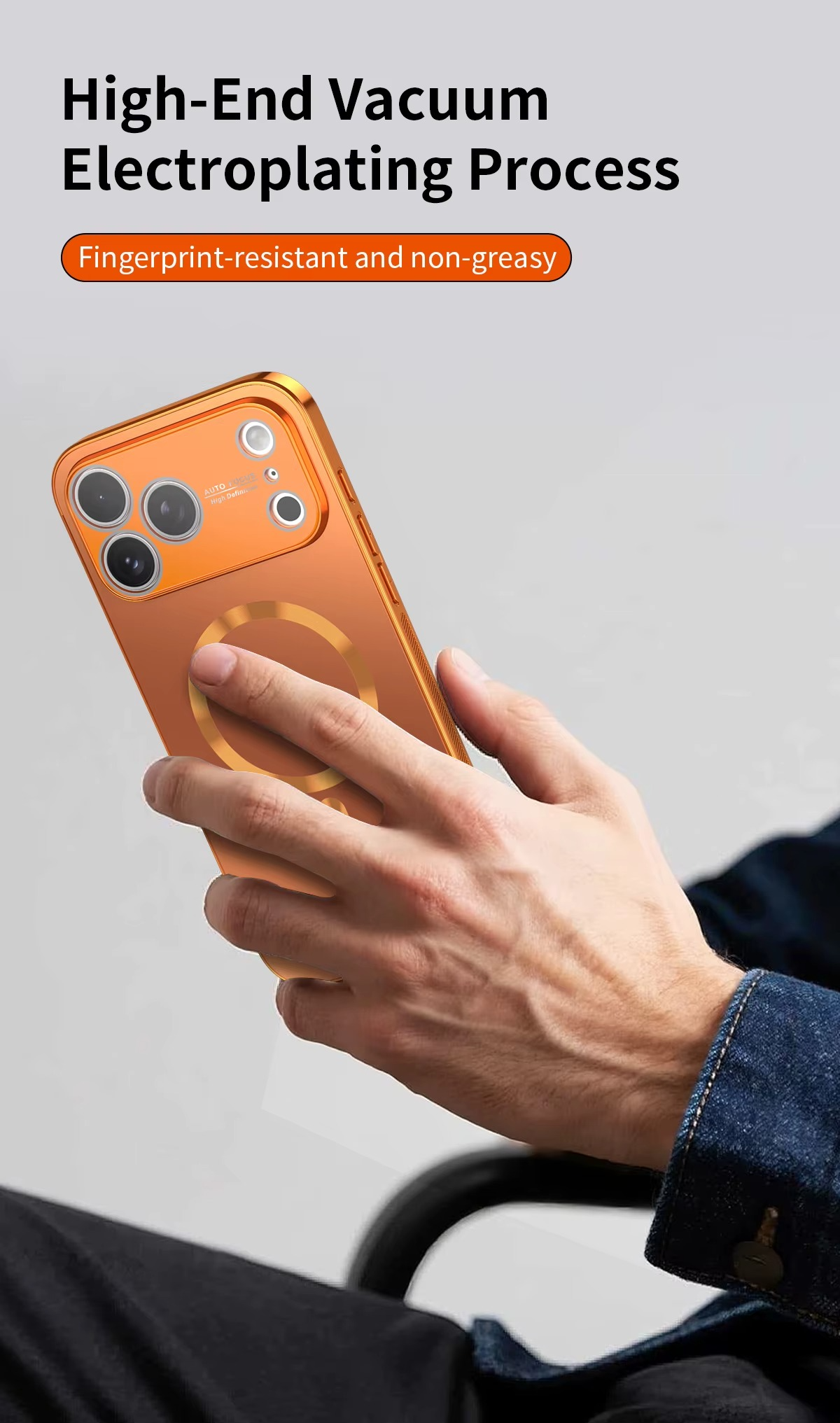 Luxury Matte Magnetic iPhone Case – MagSafe Compatible Protective Cover with Shockproof Frame, Electroplated Finish and Raised Camera Lens Protector