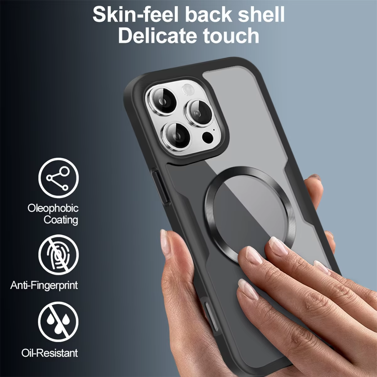 Luxury Apple iPhone Case MagSafe Compatible Ultra Thin Magnetic  All Around Protection Cover with Double Touch Clear Design