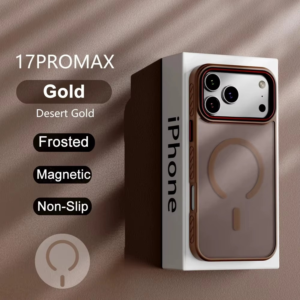Luxury Transparent Matte iPhone Case – MagSafe Compatible Magnetic Protective Cover with Shockproof Frame and Raised Camera Lens Protector
