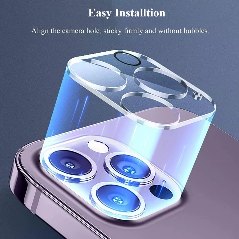 Premium Camera Lens Protector – 9H Tempered Glass Lens Cover with Scratch Resistance, Drop Protection, Ultra-Clear Transparency and Precision Camera Fit