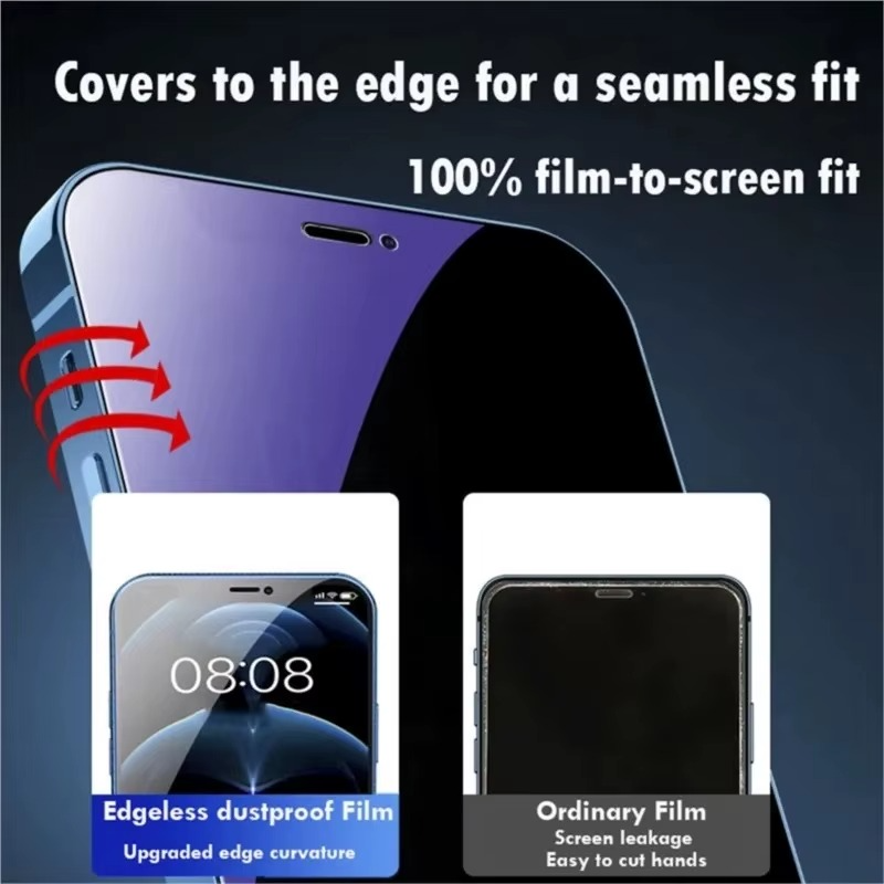 Premium Matte Privacy Screen Protector for iPhone – Anti-Spy Tempered Glass with Oleophobic Coating, Anti-Glare Protection and Easy Installation Frame