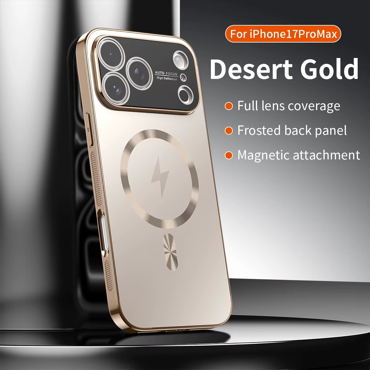 Luxury Matte Magnetic iPhone Case – MagSafe Compatible Protective Cover with Shockproof Frame, Electroplated Finish and Raised Camera Lens Protector