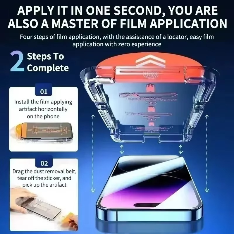 Premium Privacy Screen Protector for iPhone – Ultra Thin Anti-Spy Tempered Glass with Full Coverage, Scratch Resistant Protection and Anti-Fingerprint Coatin