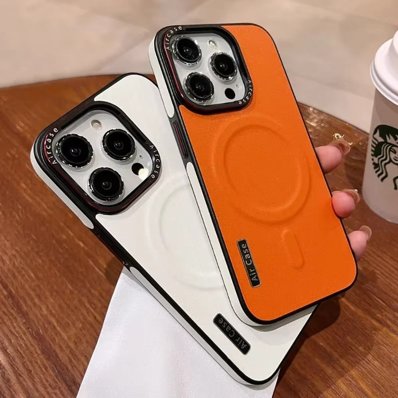 Luxury Apple iPhone Case, MagSafe Compatible, Camera Lens & Screen Protection, Ultra Thin, Shockproof, Magnetic Full All Around Cover – Wireless Charging Lanyard Bumper Case