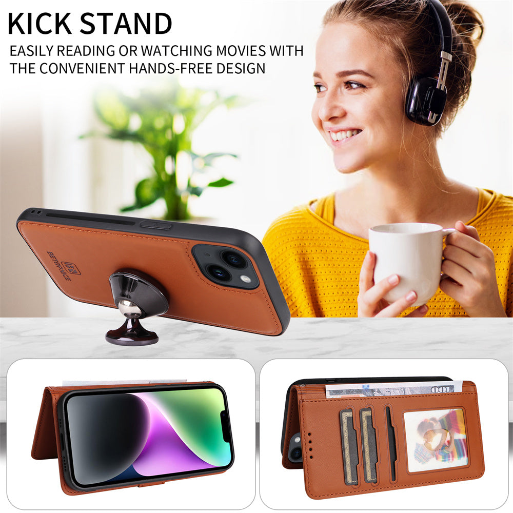 Luxury 2-in-1 Detachable Wallet iPhone Case – Magnetic Leather Folio, Card Holder, Kickstand, Secure Clasp, Stylish & Durable Protection