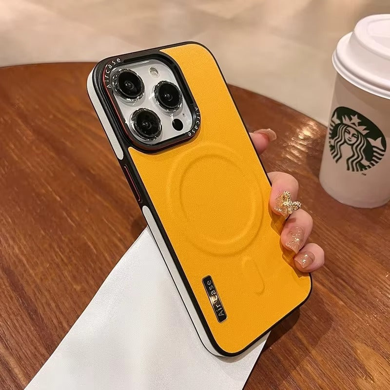 Luxury Apple iPhone Case, MagSafe Compatible, Camera Lens & Screen Protection, Ultra Thin, Shockproof, Magnetic Full All Around Cover – Wireless Charging Lanyard Bumper Case